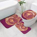 Personalized Brisbane Lions Polynesian Bathroom Set Tribal Chest and Sleeve Tattoo Heritage Warrior
