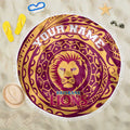 Personalized Brisbane Lions Polynesian Beach Blanket Tribal Chest and Sleeve Tattoo Heritage Warrior