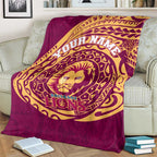 Personalized Brisbane Lions Polynesian Blanket Tribal Chest and Sleeve Tattoo Heritage Warrior