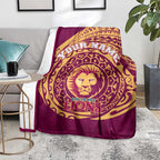 Personalized Brisbane Lions Polynesian Blanket Tribal Chest and Sleeve Tattoo Heritage Warrior
