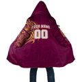 Personalized Brisbane Lions Polynesian Cloak Tribal Chest and Sleeve Tattoo Heritage Warrior