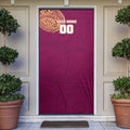 Personalized Brisbane Lions Polynesian Door Cover Tribal Chest and Sleeve Tattoo Heritage Warrior