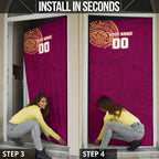 Personalized Brisbane Lions Polynesian Door Cover Tribal Chest and Sleeve Tattoo Heritage Warrior