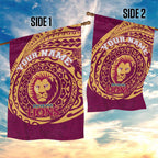 Personalized Brisbane Lions Polynesian Garden Flag Tribal Chest and Sleeve Tattoo Heritage Warrior