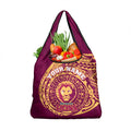 Personalized Brisbane Lions Polynesian Grocery Bag Tribal Chest and Sleeve Tattoo Heritage Warrior