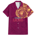 Personalized Brisbane Lions Polynesian Hawaiian Shirt Tribal Chest and Sleeve Tattoo Heritage Warrior