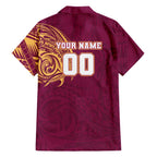 Personalized Brisbane Lions Polynesian Hawaiian Shirt Tribal Chest and Sleeve Tattoo Heritage Warrior