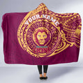 Personalized Brisbane Lions Polynesian Hooded Blanket Tribal Chest and Sleeve Tattoo Heritage Warrior