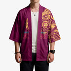 Personalized Brisbane Lions Polynesian Kimono Tribal Chest and Sleeve Tattoo Heritage Warrior