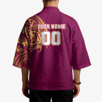 Personalized Brisbane Lions Polynesian Kimono Tribal Chest and Sleeve Tattoo Heritage Warrior