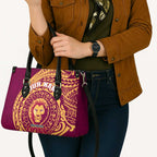 Personalized Brisbane Lions Polynesian Leather Bag Tribal Chest and Sleeve Tattoo Heritage Warrior