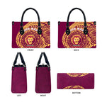 Personalized Brisbane Lions Polynesian Leather Bag Tribal Chest and Sleeve Tattoo Heritage Warrior