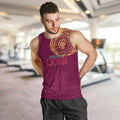 Personalized Brisbane Lions Polynesian Men Tank Top Tribal Chest and Sleeve Tattoo Heritage Warrior