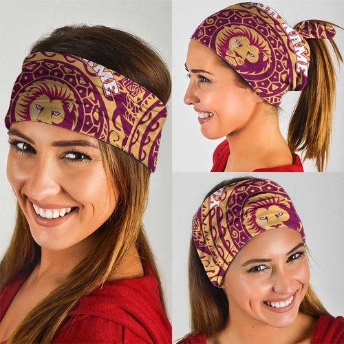 Personalized Brisbane Lions Polynesian Neck Gaiter Tribal Chest and Sleeve Tattoo Heritage Warrior