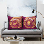 Personalized Brisbane Lions Polynesian Pillow Cover Tribal Chest and Sleeve Tattoo Heritage Warrior