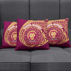 Personalized Brisbane Lions Polynesian Pillow Cover Tribal Chest and Sleeve Tattoo Heritage Warrior
