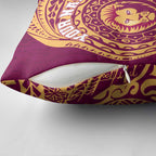 Personalized Brisbane Lions Polynesian Pillow Cover Tribal Chest and Sleeve Tattoo Heritage Warrior