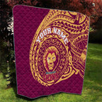 Personalized Brisbane Lions Polynesian Quilt Tribal Chest and Sleeve Tattoo Heritage Warrior