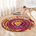 Personalized Brisbane Lions Polynesian Round Carpet Tribal Chest and Sleeve Tattoo Heritage Warrior