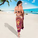 Personalized Brisbane Lions Polynesian Sarong Tribal Chest and Sleeve Tattoo Heritage Warrior