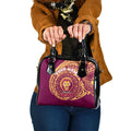 Personalized Brisbane Lions Polynesian Shoulder Handbag Tribal Chest and Sleeve Tattoo Heritage Warrior