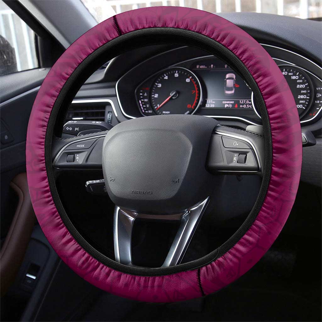 Brisbane Lions Polynesian Steering Wheel Cover Tribal Chest and Sleeve Tattoo Heritage Warrior