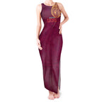 Personalized Brisbane Lions Polynesian Tank Maxi Dress Tribal Chest and Sleeve Tattoo Heritage Warrior