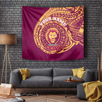 Personalized Brisbane Lions Polynesian Tapestry Tribal Chest and Sleeve Tattoo Heritage Warrior