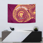 Personalized Brisbane Lions Polynesian Tapestry Tribal Chest and Sleeve Tattoo Heritage Warrior