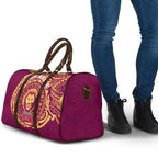 Personalized Brisbane Lions Polynesian Travel Bag Tribal Chest and Sleeve Tattoo Heritage Warrior
