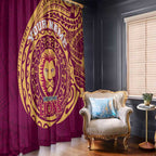 Personalized Brisbane Lions Polynesian Window Curtain Tribal Chest and Sleeve Tattoo Heritage Warrior