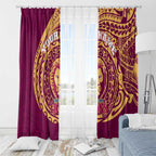 Personalized Brisbane Lions Polynesian Window Curtain Tribal Chest and Sleeve Tattoo Heritage Warrior