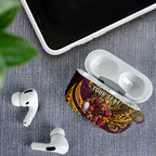 Personalised Brisbane Broncos AirPods Case Polynesian Pattern Warrior Horse Rugby
