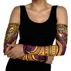Personalised Brisbane Broncos Arm Sleeves Polynesian Pattern Warrior Horse Rugby