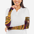 Personalised Brisbane Broncos Arm Sleeves Polynesian Pattern Warrior Horse Rugby