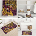 Personalised Brisbane Broncos Bathroom Set Polynesian Pattern Warrior Horse Rugby