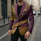 Personalised Brisbane Broncos Blazer Polynesian Pattern Warrior Horse Rugby