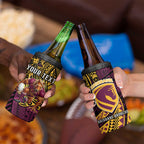 Personalised Brisbane Broncos 4 in 1 Can Cooler Tumbler Polynesian Pattern Warrior Horse Rugby
