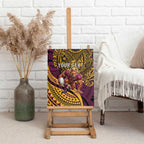 Personalised Brisbane Broncos Canvas Wall Art Polynesian Pattern Warrior Horse Rugby