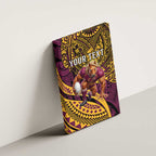 Personalised Brisbane Broncos Canvas Wall Art Polynesian Pattern Warrior Horse Rugby