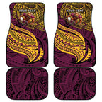 Personalised Brisbane Broncos Car Mats Polynesian Pattern Warrior Horse Rugby
