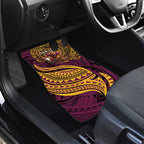 Personalised Brisbane Broncos Car Mats Polynesian Pattern Warrior Horse Rugby