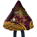 Personalised Brisbane Broncos Cloak Polynesian Pattern Warrior Horse Rugby