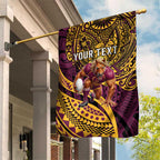 Personalised Brisbane Broncos Garden Flag Polynesian Pattern Warrior Horse Rugby