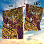 Personalised Brisbane Broncos Garden Flag Polynesian Pattern Warrior Horse Rugby