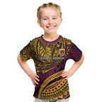 Personalised Brisbane Broncos Kid T Shirt Polynesian Pattern Warrior Horse Rugby