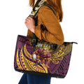 Personalised Brisbane Broncos Leather Tote Bag Polynesian Pattern Warrior Horse Rugby