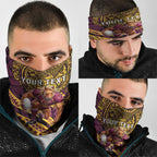 Personalised Brisbane Broncos Neck Gaiter Polynesian Pattern Warrior Horse Rugby