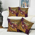 Personalised Brisbane Broncos Pillow Cover Polynesian Pattern Warrior Horse Rugby