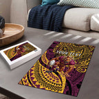 Personalised Brisbane Broncos Puzzle Polynesian Pattern Warrior Horse Rugby